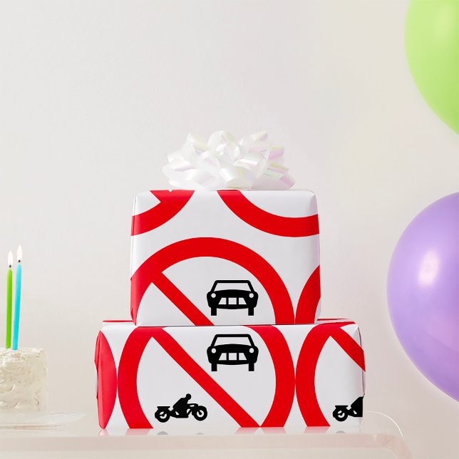 Papel De Presente Sem Sinal de Estrada de Veículos (Criador carregado)