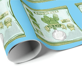 Papel De Presente Sementes De Nabo Cultivando Vegetais