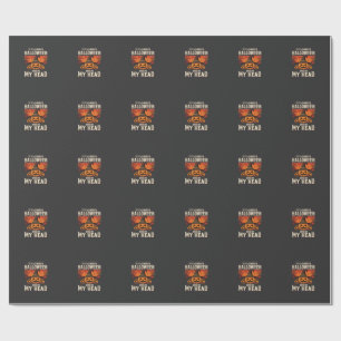 Papel De Presente Sempre Design de Bruxa de Abóbora de Halloween_1