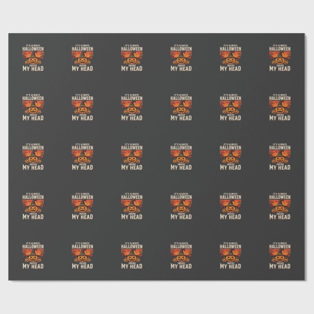 Papel De Presente Sempre Design de Bruxa de Abóbora de Halloween_1 (Aberto)