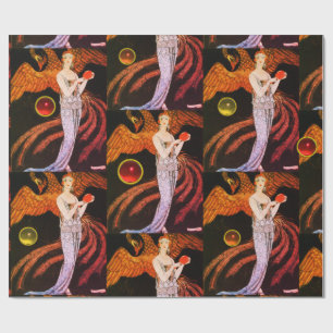 PAPEL DE PRESENTE SENHORA E FÊNIX ART DECO BELEZA MODA FANTASIA