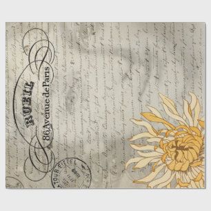 Papel De Presente Senhora floral Decoupage Poster