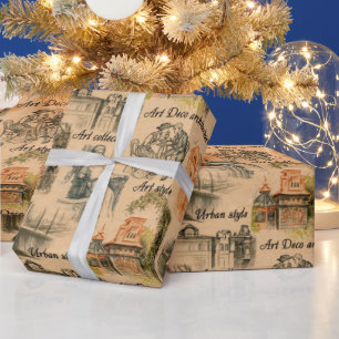 Papel De Presente senhoras e casas modernas