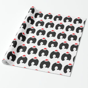 Papel De Presente Senhorita de Cabelo Afro Natal