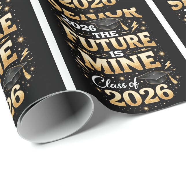 Papel De Presente Senior 2026 – The Future is Mine (Ponta do rolo)
