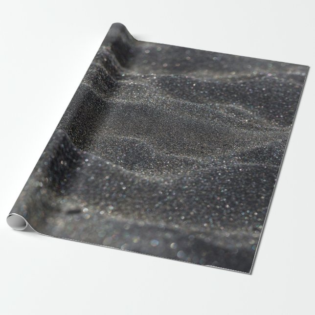 Papel De Presente Sensação de desfoque preto e macro (Desenrolado)
