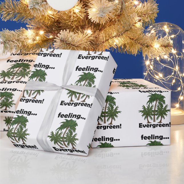 Papel De Presente Sentimento de Palmeira Sempre Verde Tropical Anive (Feriados)