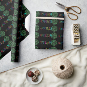 Papel De Presente Sequin Glow Crochet