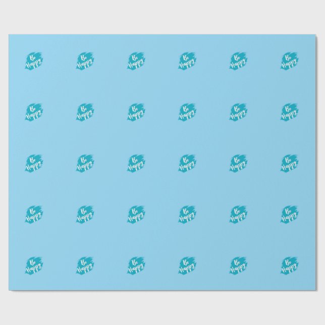 Papel De Presente ser feliz texto (Aberto)