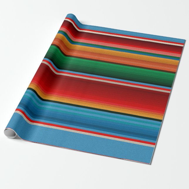 Papel De Presente Serape mexicana (Desenrolado)