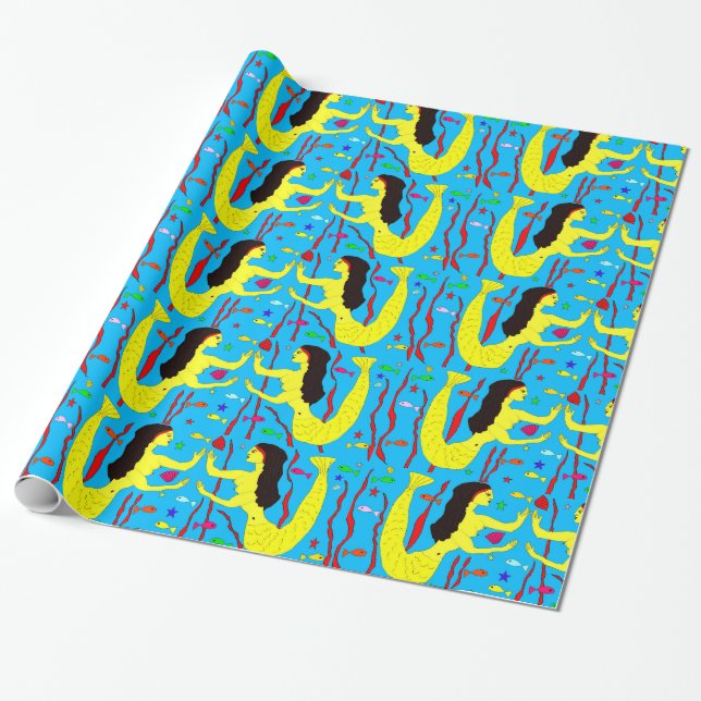 Papel De Presente sereia (Desenrolado)