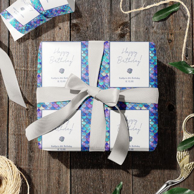 Papel De Presente Sereia Bonita Escala Padrão Meninas Pequenas Namor (Criador carregado)