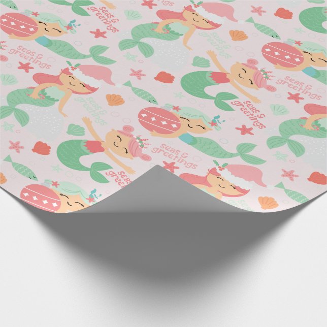 Papel De Presente Sereia Natal (Ponta)