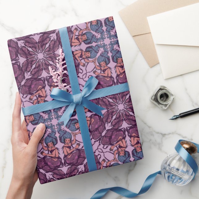 Papel De Presente Sereias Amora (Presentear)