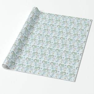 Papel De Presente Sereias e Baleias