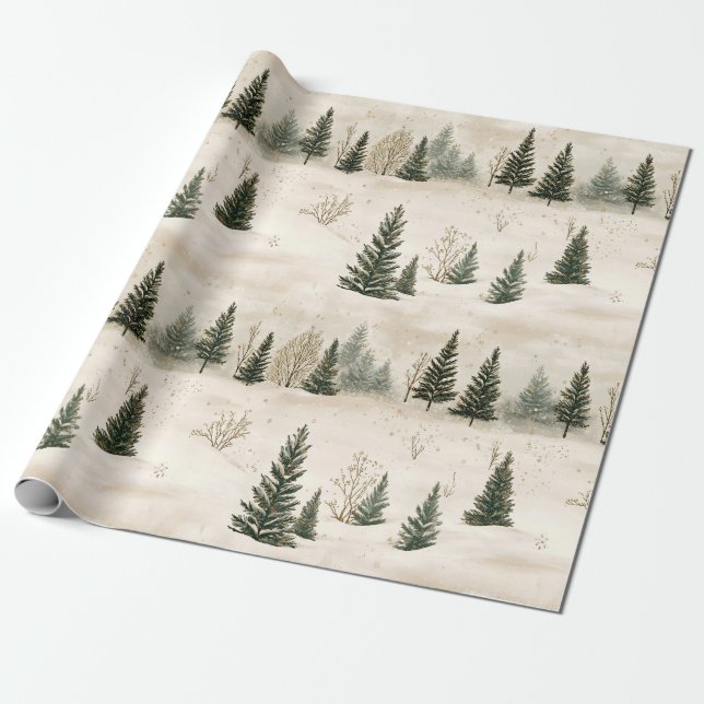 Papel De Presente Serenidade de inverno II (Desenrolado)