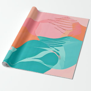 Papel De Presente Serenidade Suave: Abstratos Delicados de Pastel
