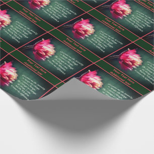 Papel De Presente Serenity Prayer Flower Inspirational Personalizado