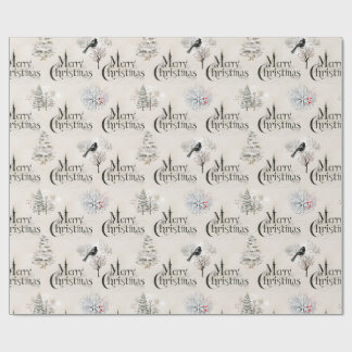 Papel De Presente Sereno Natal Alegre