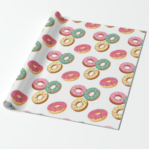 Papel De Presente Série de Donuts Doces Design 3