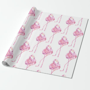 Papel De Presente Série Flamingo Ternura Design 3
