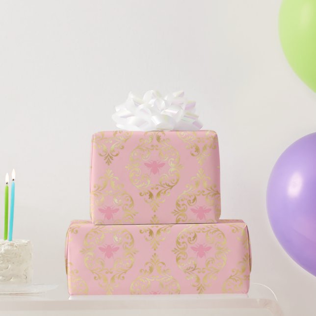 Papel De Presente Série Princesa Abelha Design #5 (Presentes para festas)