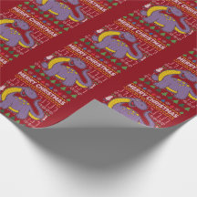 Série Purple Dino Ugly Christmas Sweater