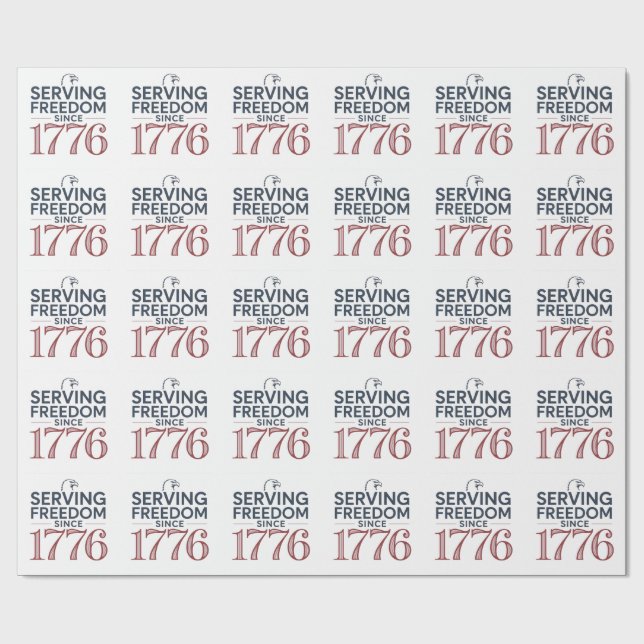 Papel De Presente Serviço Liberdade Desde 1776 4 de Julho 250º Anive (Aberto)