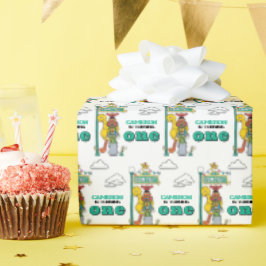 Papel De Presente Sesame Street Characters & Street Sign Wrapping Pa