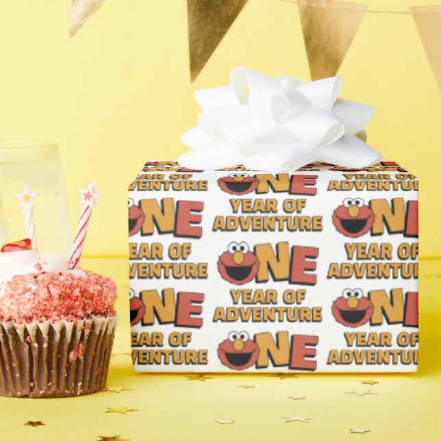 Papel De Presente Sesame Street | Elmo - First Birthday Wrapping Pap (Festa de aniversário)