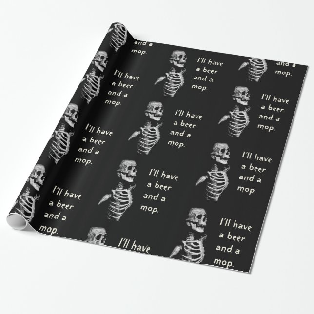 Papel De Presente Sesty Skeleton (Desenrolado)
