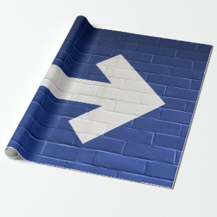 Papel De Presente Seta branca pintada na parede do tijolo