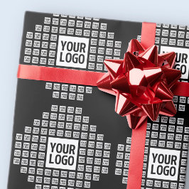 Papel De Presente Seu logotipo ou imagem | Padrão Moderno Único