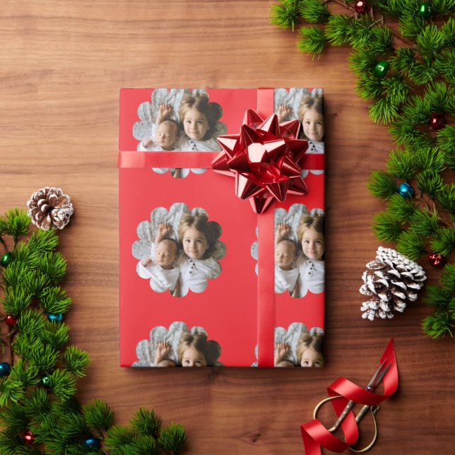 Papel De Presente Seu Natal com Foto Personalizada (Presente de Natal)