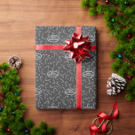 Papel De Presente Seu nome Candy Cane Black Christmas Patterno<br><div class="desc">Sombras personalizadas de Cinzas pretas - Matizes brancas sujas de Cinzas quentes Seu nome Candy Cane Black and Off White Christmas Pattern and Candy Candy Pattern Your Family Name Pattern Wrapping Paper on Dark Cinza Paper with Much Love and Your Family Name Printed right on the Paper (As matizes coloridas...</div>