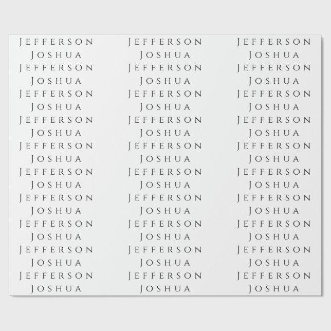 Papel De Presente Seu Nome Profissional Criativo Simples Preto Branc (Aberto)