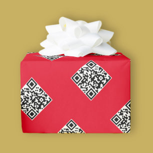 Papel De Presente Seu próprio código QR Padrão simples de repetiçã