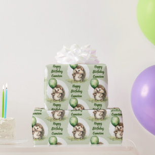 Papel De Presente Sexo de Porco Bonito Personalizado Neutro Aniversá