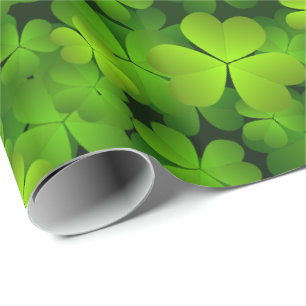 Papel De Presente Shamrock irlandês Gift Wrap