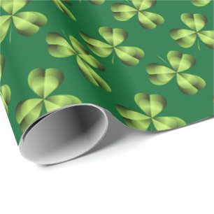 Papel De Presente Shamrock Three Leaf Clover Graphic