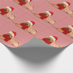 Papel De Presente Shar Pei Dog Holiday verifica o Natal