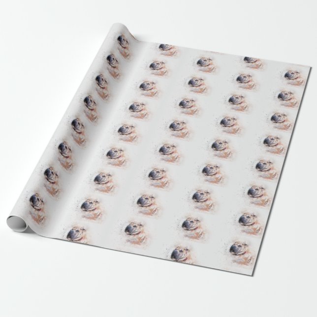 Papel De Presente Shar Pei Wraping Paper (Desenrolado)