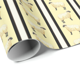 Papel De Presente Sheep Stripe 