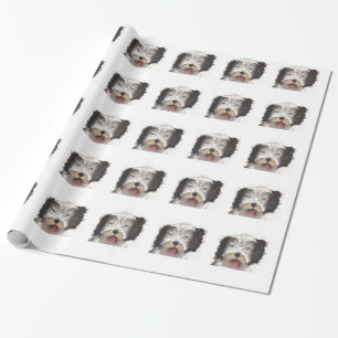 Papel De Presente Sheepdog Puppy