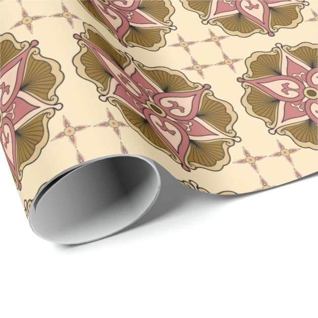 Papel De Presente Shell de Café (Ponta do rolo)