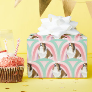 Papel De Presente Sheltie Dog Rainbow Pink Birday