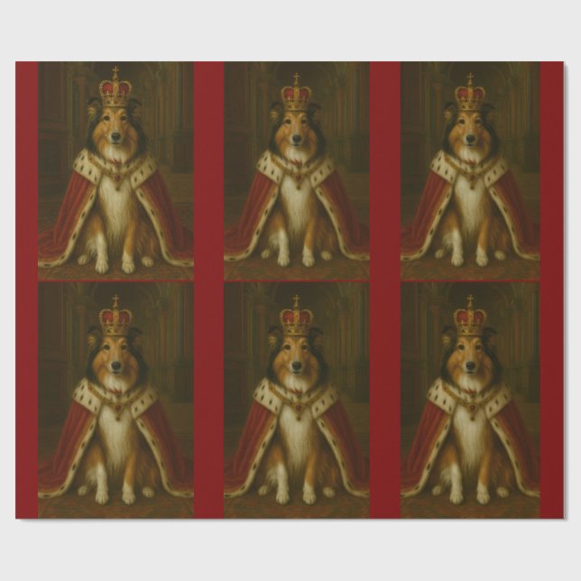 Papel De Presente Sheltie Real (Aberto)