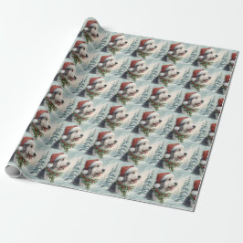 Papel De Presente Shepadoodle Christmas Wrapping Paper