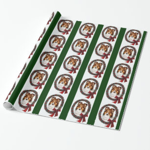 Papel De Presente Shetland Sheepdog Sheltie Christmas