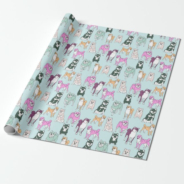 Papel De Presente Shiba Inu (Desenrolado)